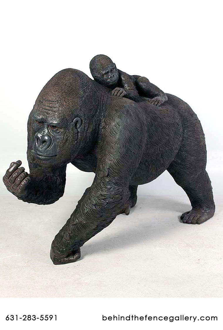 Gorilla with Baby Statue