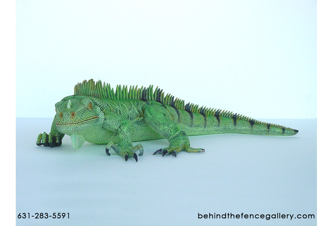 Green Iguana Statue - 3 Ft - Click Image to Close