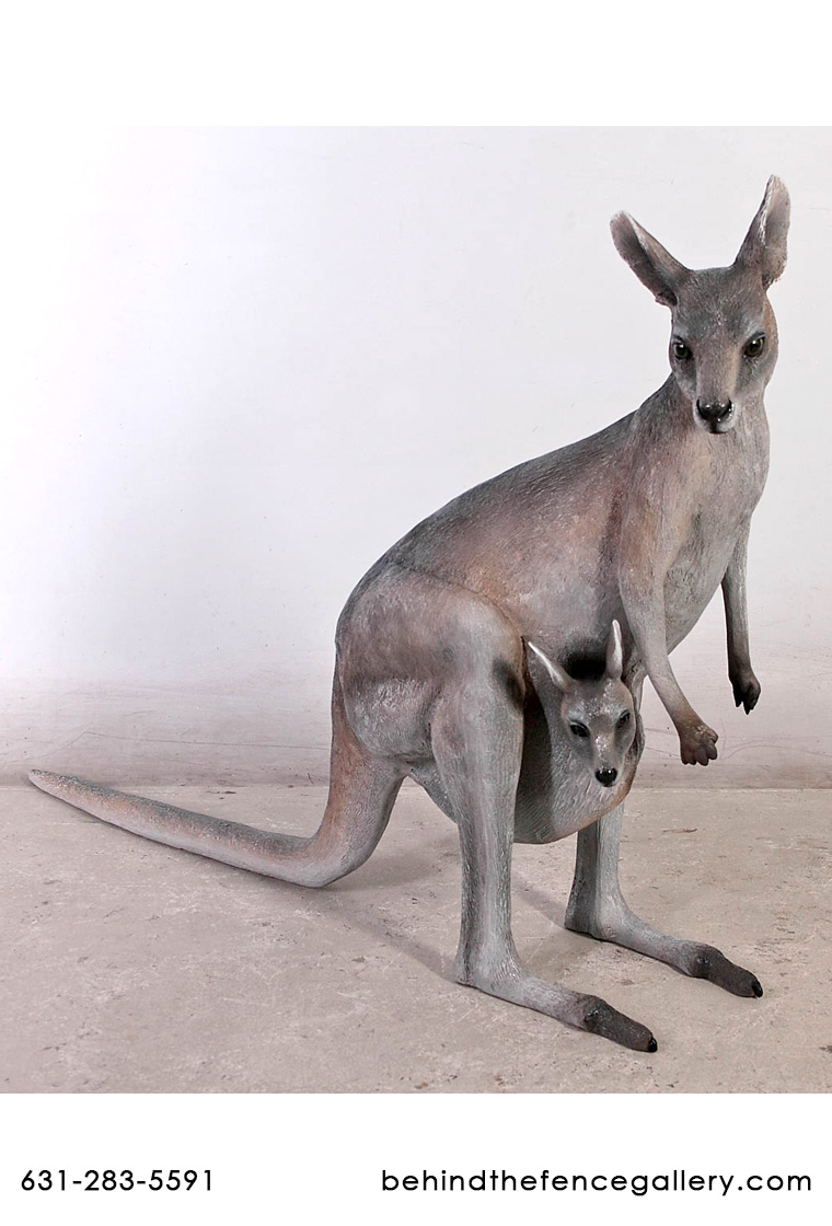 Kangaroo with Joey 3ft. Statue
