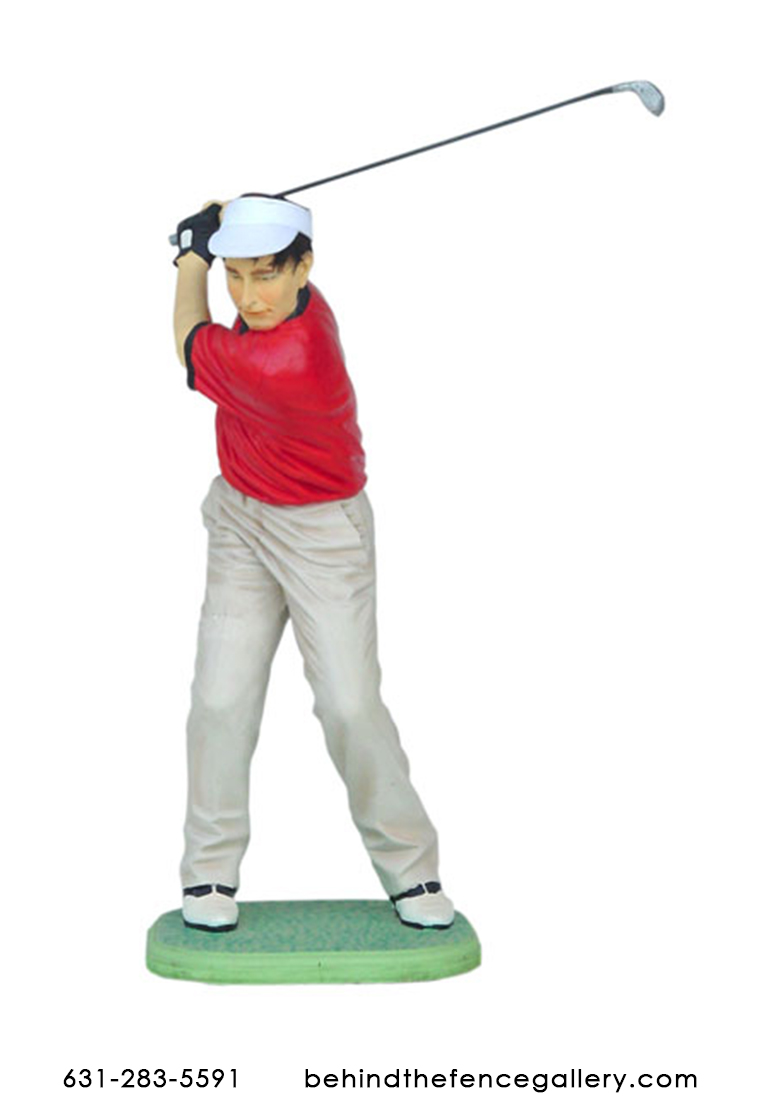 Golfer Statue - 3 ft. - Click Image to Close