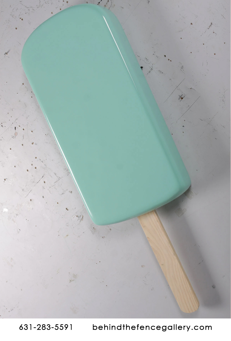 4 FT. Tall Mint Ice Cream Popsicle Wall Mounted Statue