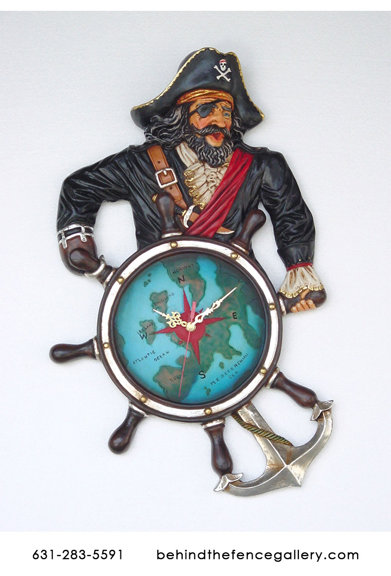 Pirate Clock Wall Display - Click Image to Close
