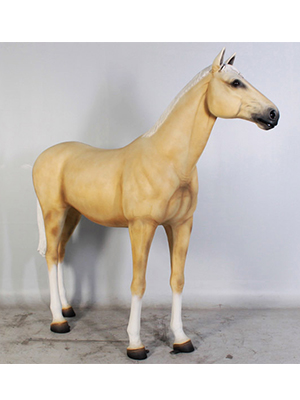 Standing Palomino Horse Statue