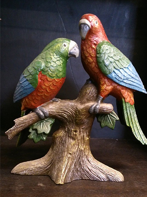 Cast Iron Parrots