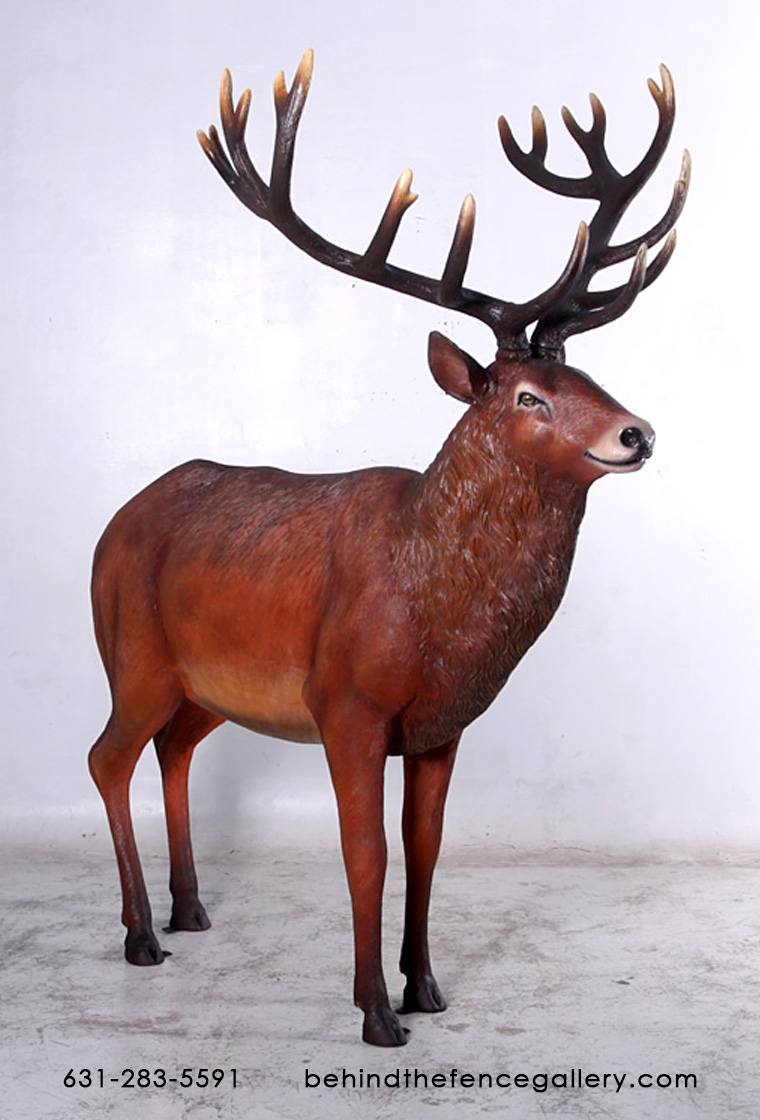 Majestic Red Stag Statue