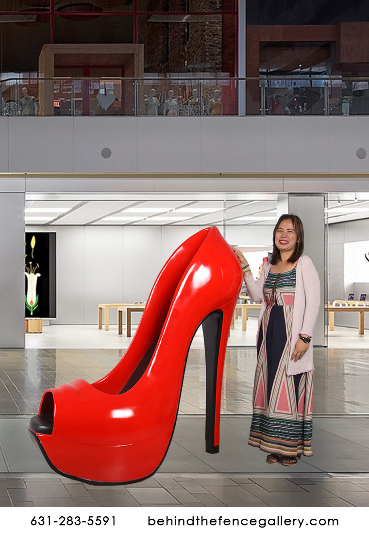 Stiletto Shoe Giant Sculpture Red- 5ft