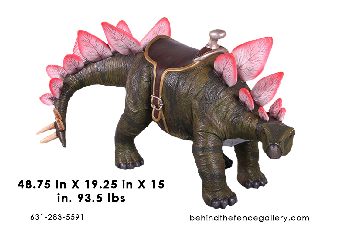 Dinosaur Statue Stegosaurus With Saddle To Ride