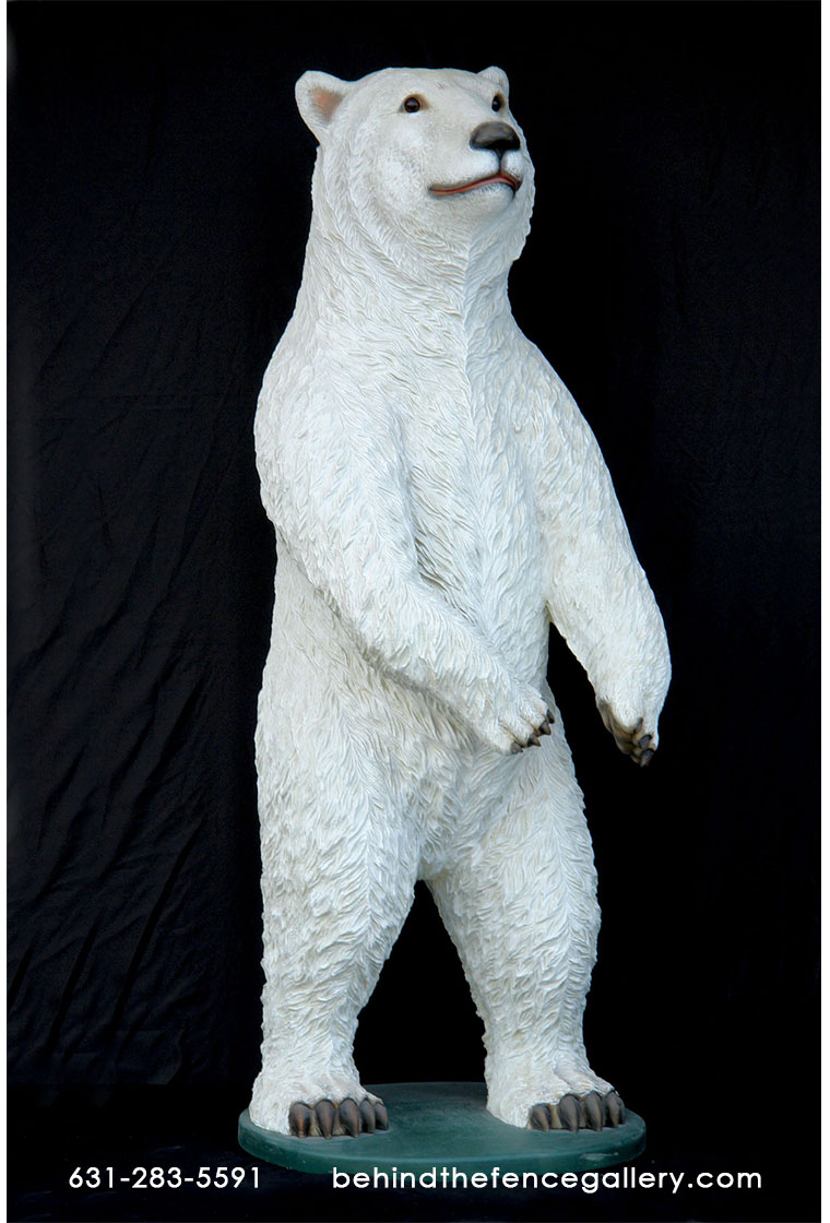 Polar Bear Standing Statue - Click Image to Close